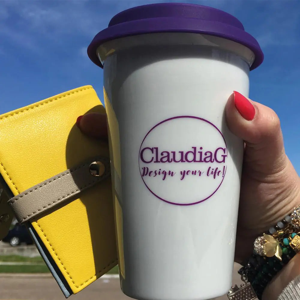 ClaudiaG Ceramic Travel Mug