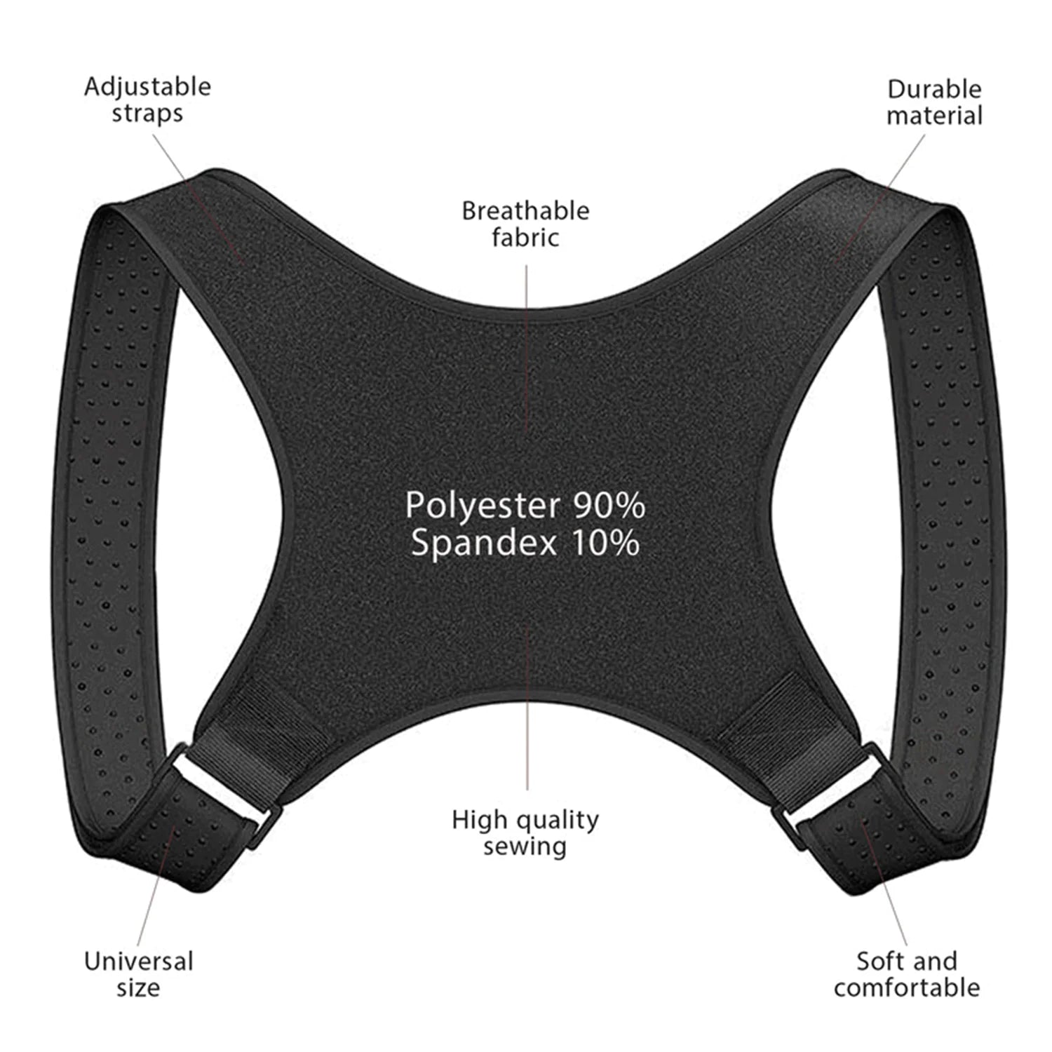 Adjustable Posture Corrector Back Shoulder Support Correct Brace Belt Men Women