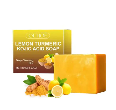 Load image into Gallery viewer, Lemon Turmeric Kojic Acid Soap Face Soap
