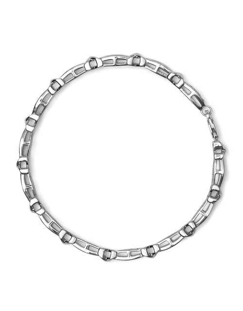 Load image into Gallery viewer, .925 Sterling Silver 1/4 Cttw Round Diamond Link Bracelet - Size 7.50&quot; - (I-J Color, I2-I3 Clarity)
