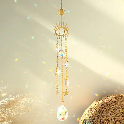 Load image into Gallery viewer, Suncatcher Crystal Sun and Moon Crystals Prism
