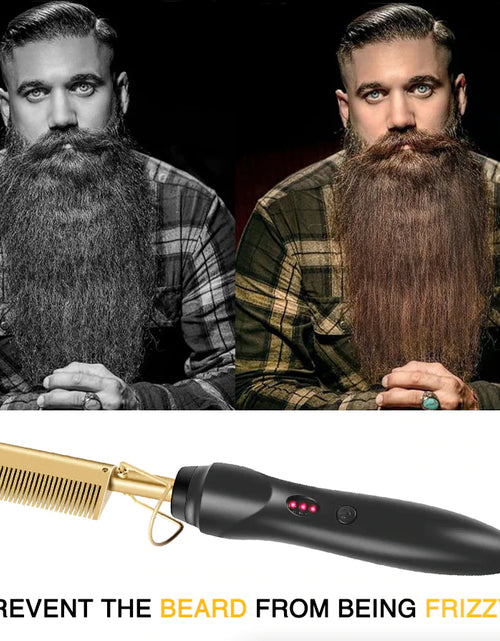 Load image into Gallery viewer, Hair Straightener Comb Pro Electric Beard Straightening Comb Heat Hot Comb Press
