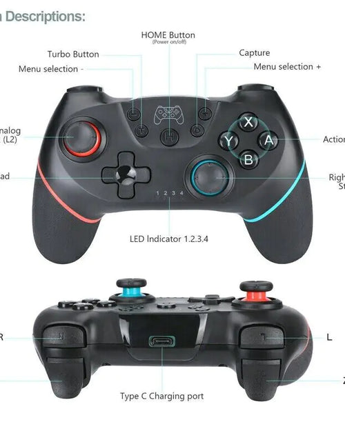 Load image into Gallery viewer, Wireless Pro Controller Gamepad For Nintendo Switch Joypad Joystick Remote USA
