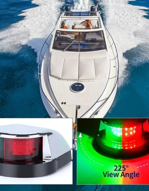 Load image into Gallery viewer, Waterproof Boat Navigation Light LED Bow Marine Front Pontoon Lamp Red Green 12V
