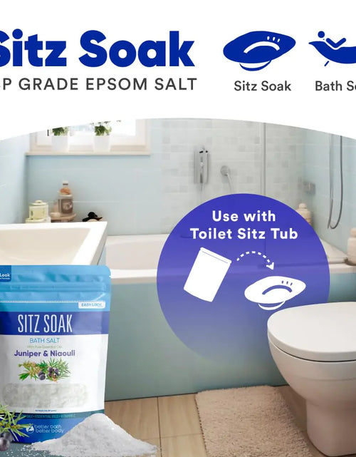 Load image into Gallery viewer, Sitz Bath Soak 2-Lbs Sitz Salt Epsom Salt Hemorrhoid Soothing with Pure Essential Oils in BPA Free Pouch with Press-Lock Seal Made in USA 2 Pound (Pack of 1)
