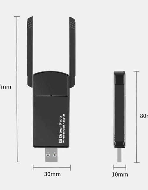 Load image into Gallery viewer, USB 3.0 Wireless WIFI Adapter 1300Mbps Long Range Dongle Dual Band 5Ghz Network
