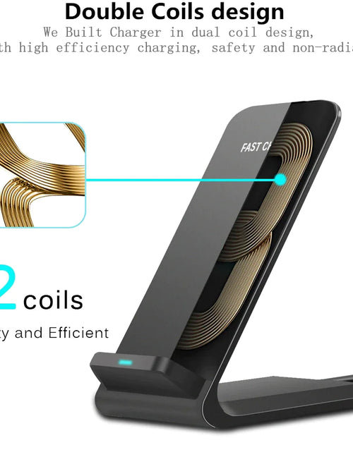 Load image into Gallery viewer, Qi Wireless Fast Charger Charging Pad Stand Dock For Samsung Galaxy iPhone Phone
