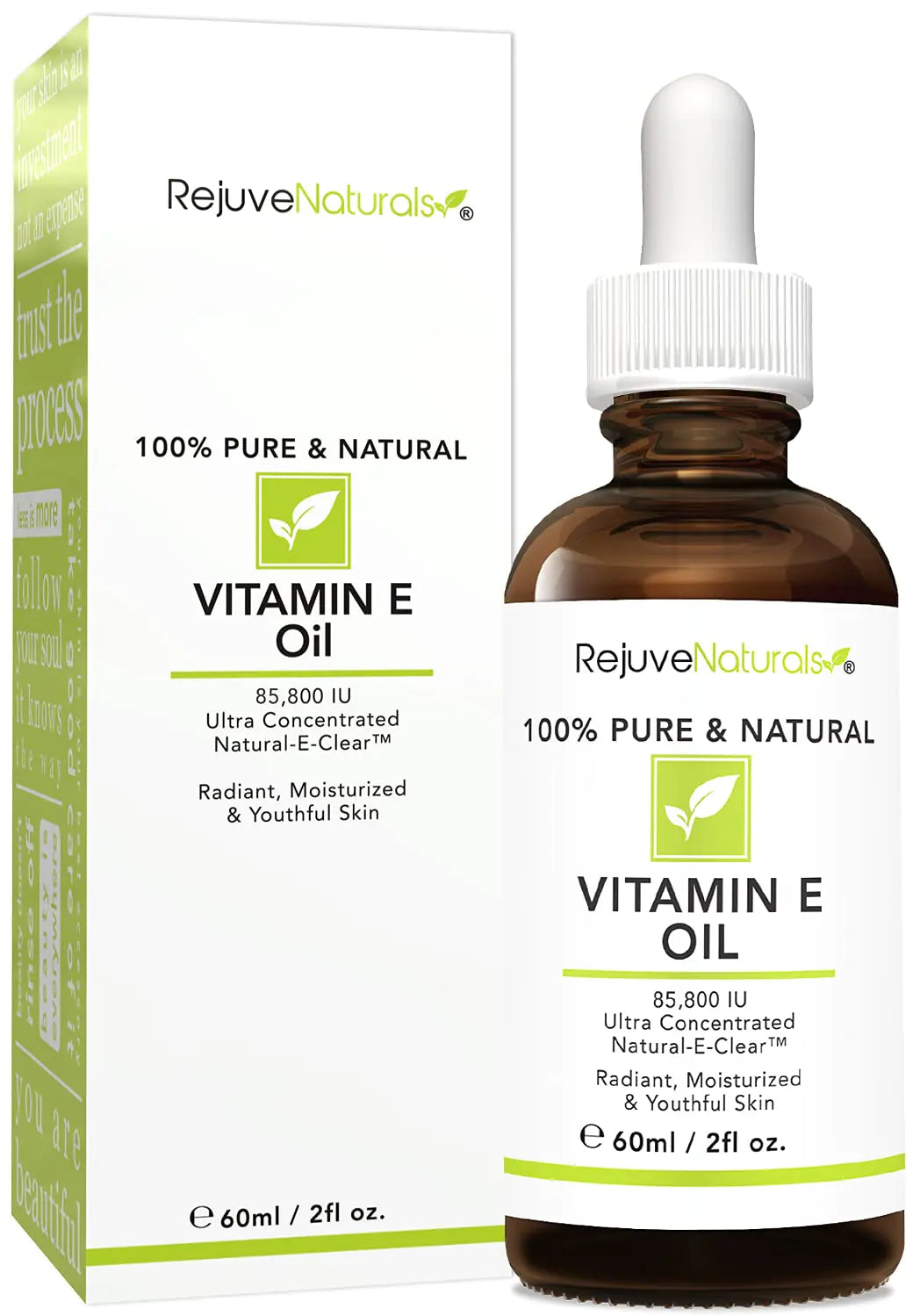 Vitamin E Oil - 100% Pure & Natural, 85,800 IU. Repair Dry, Damaged Skin from Surgery & Acne, Age Spots & Wrinkles. Boost Collagen for Moisturized, Youthful-looking Skin. d-alpha tocopherol, 2 Fl Oz 2 Fl Oz (Pack of 1)