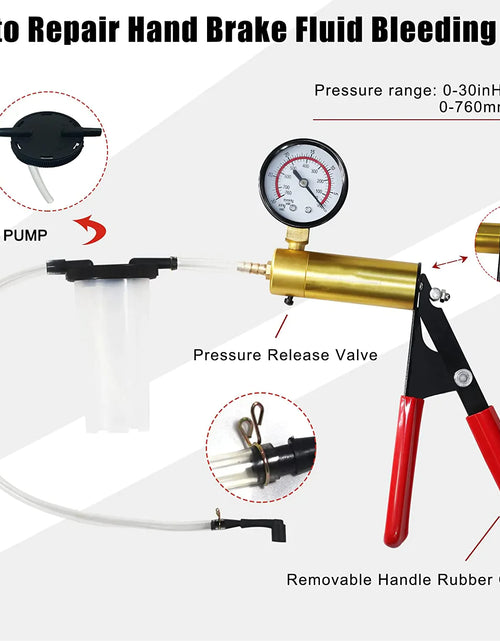 Load image into Gallery viewer, Hand Held Vacuum Pressure Pump Tester Set Brake Fluid Bleeder Bleeding Kit + Box
