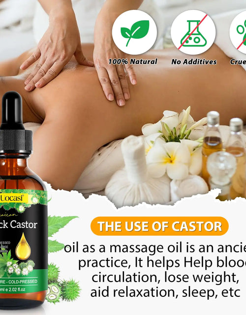 Load image into Gallery viewer, Jamaican Black Castor Oil - 100% Pure and Organic, Cold Pressed in Glass Bottles for Hair Growth, Eyebrow Nourishment, and Skin Hydration
