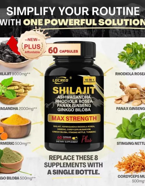 Load image into Gallery viewer, Shilajit Ashwagandha Extra Strength Capsules
