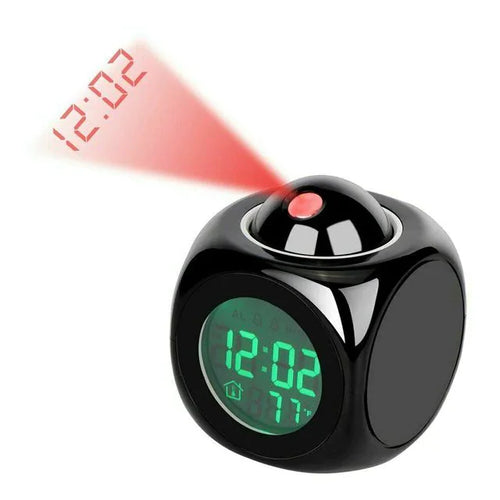 Load image into Gallery viewer, LED Projection Alarm Clock Digital LCD Display Voice Talking Weather Snooze USB
