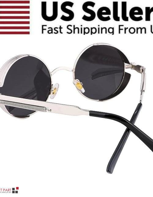 Load image into Gallery viewer, Retro Round Polarized Sunglasses Men Women Vintage Gothic Steampunk Glasses
