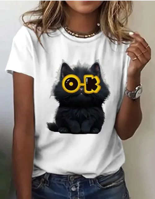 Load image into Gallery viewer, Animal Print Loose-Fit T-Shirt
