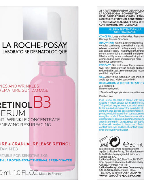 Load image into Gallery viewer, La Roche-Posay Pure Retinol Face Serum with Vitamin B3. Anti Aging Face Serum for Lines, Wrinkles &amp; Premature Sun Damage to Resurface &amp; Hydrate. Suitable for Sensitive Skin, 1.0 Fl. Oz
