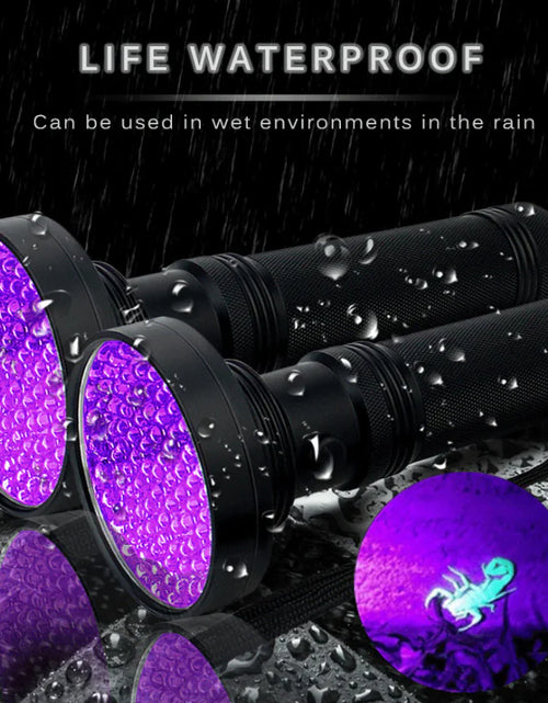 Load image into Gallery viewer, UV Ultraviolet Light 100 LED Flashlight BlackLight 395nM Inspection Lamp Torch
