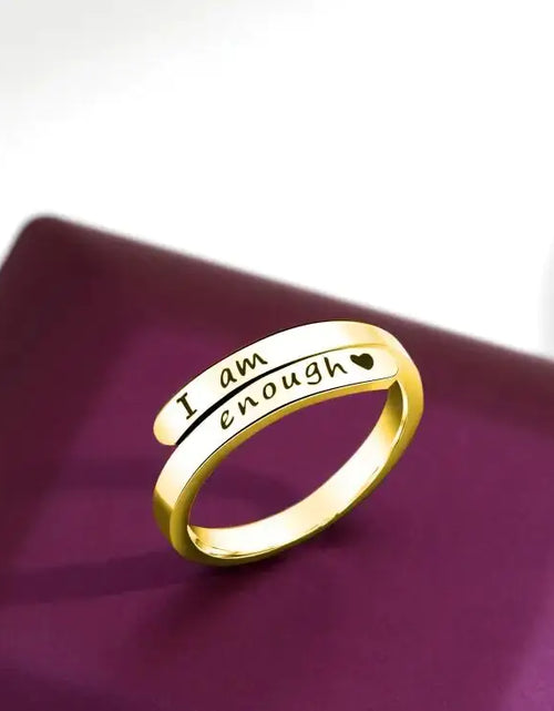 Load image into Gallery viewer, I am enough ring  hotsale Awareness Ring jewelry
