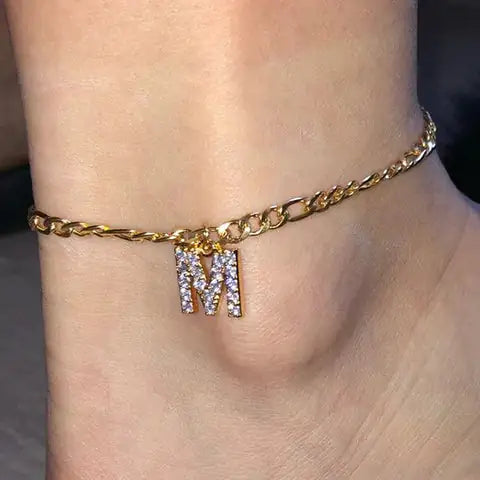 Load image into Gallery viewer, Initial Anklet Jewelry Accessory
