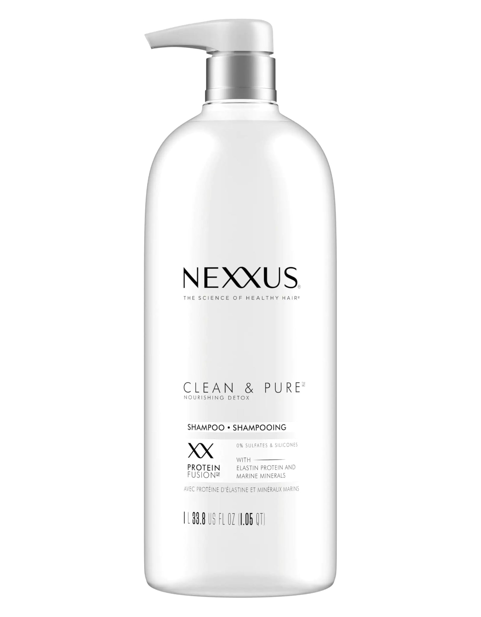 Nexxus Clean and Pure Clarifying Shampoo, With ProteinFusion, Nourished Hair Care Silicone, Dye And Paraben Free 33.8 oz