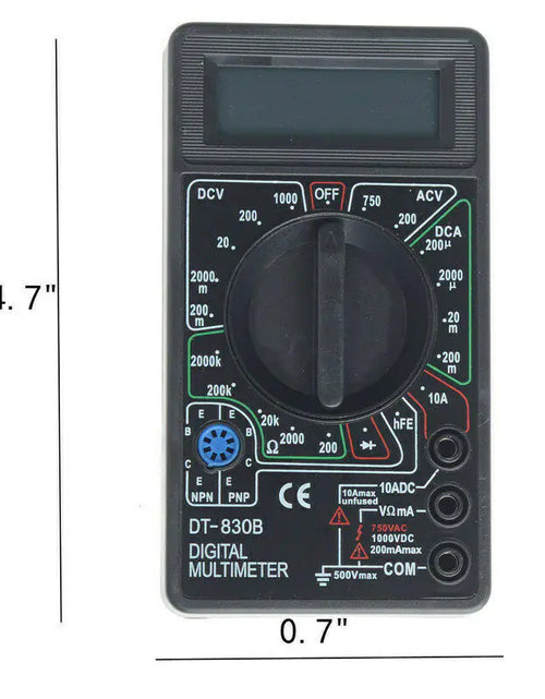 Load image into Gallery viewer, 7 Fn Digital Multimeter AC DC Voltage Volt 10 Amp Current Resistance Ohm Meter
