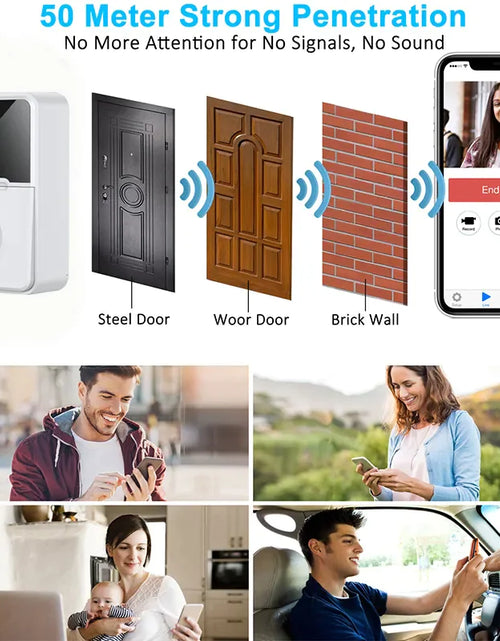 Load image into Gallery viewer, Wireless Security Smart WiFi Doorbell Intercom Video Camera Door Ring Bell Chime
