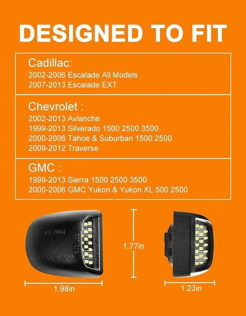 Load image into Gallery viewer, For Chevy Silverado Avalanche 1999-2013 BRIGHT SMD LED License Plate Lights Lamp
