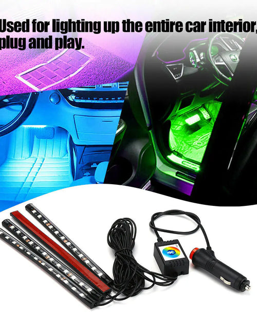 Load image into Gallery viewer, 4X 48LED RGB Car Interior Atmosphere Light Strip Bar Bluetooth APP Music Control
