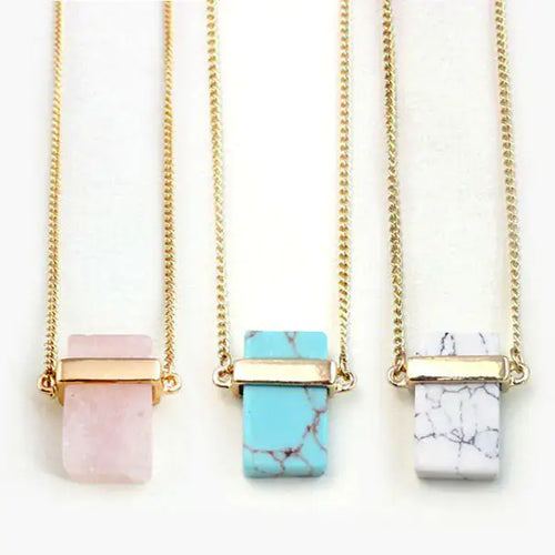 Load image into Gallery viewer, Natural Marble Stone Necklace
