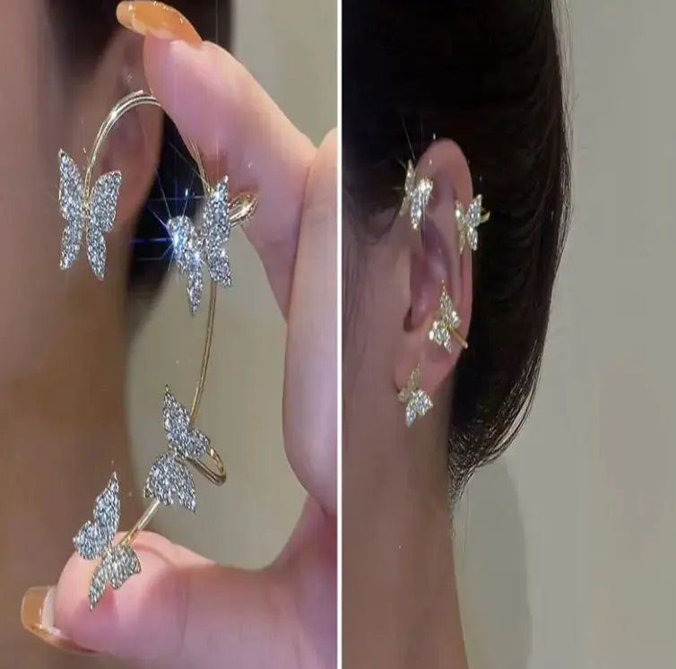 Light Luxury Butterfly Ear Hanging Super Immortal