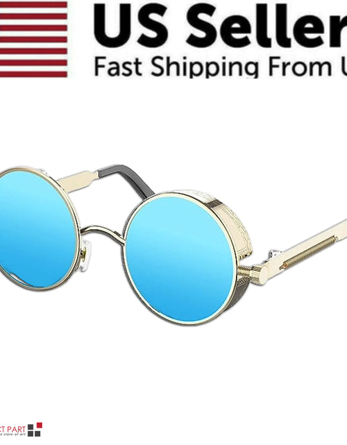 Load image into Gallery viewer, Retro Round Polarized Sunglasses Men Women Vintage Gothic Steampunk Glasses
