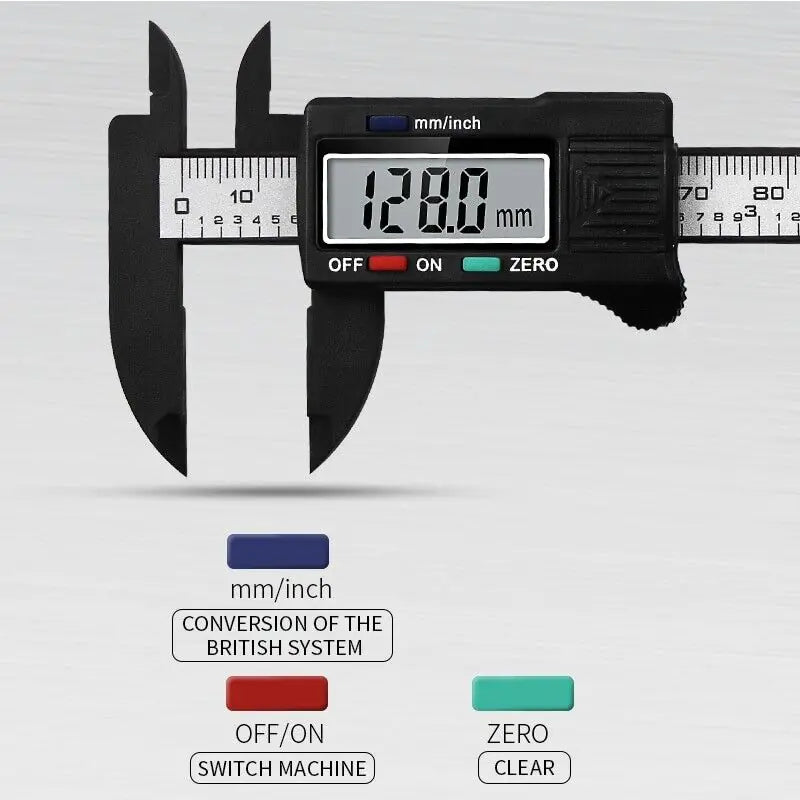 6" 150mm Digital Caliper Micrometer LCD Gauge Vernier Electronic Measuring Ruler