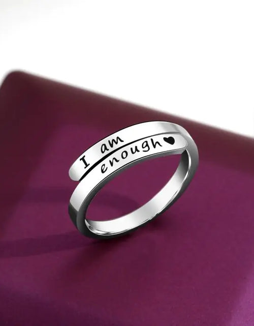 Load image into Gallery viewer, I am enough ring  hotsale Awareness Ring jewelry
