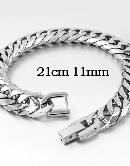 Load image into Gallery viewer, Stainless Steel Curb Dome Link Wristband Jewelry
