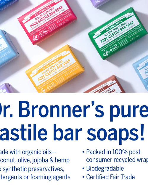 Load image into Gallery viewer, Dr. Bronner&#39;s - Pure-Castile Bar Soap (Tea Tree, 5 ounce) - Made with Organic Oils, For Face, Body, Hair and Dandruff, Gentle on Acne-Prone Skin, Biodegradable, Vegan, Non-GMO 5 Ounce (Pack of 1)
