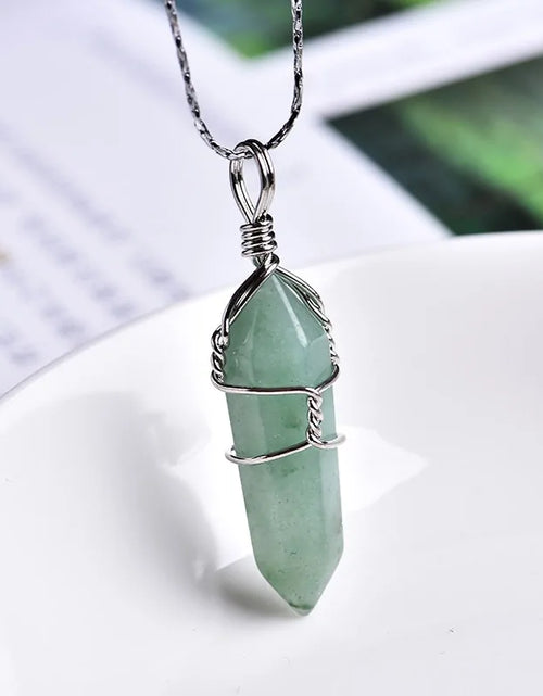 Load image into Gallery viewer, Natural Amethyst Crystal Point Pendant: DIY Jewelry Gift
