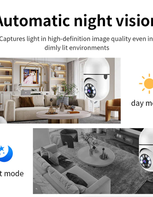 Load image into Gallery viewer, 360° 1080P IP E27 Light Bulb Camera Wi-Fi IR Night Smart Home Wireless Security
