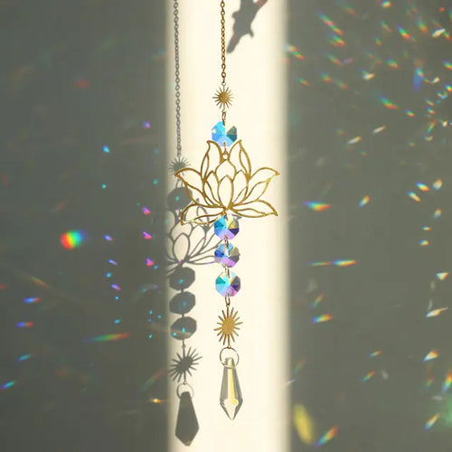 Load image into Gallery viewer, Suncatcher Crystal Sun and Moon Crystals Prism
