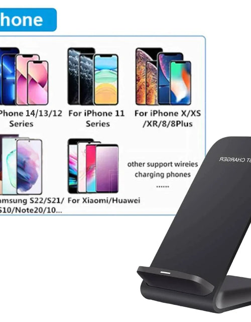 Load image into Gallery viewer, Qi Wireless Fast Charger Charging Pad Stand Dock For Samsung Galaxy iPhone Phone
