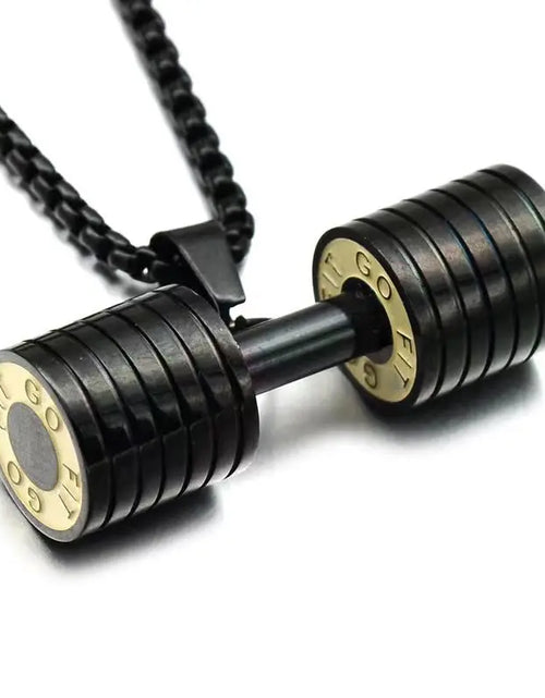 Load image into Gallery viewer, Barbell Dumbbell Gym Necklace Fitness Jewelry
