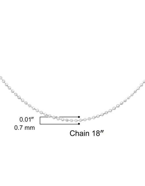 Load image into Gallery viewer, .925 Sterling Silver 0.7mm Slim and Dainty Unisex 18&quot; Inch Ball Bead Chain Necklace
