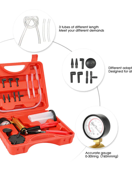 Load image into Gallery viewer, Hand Held Vacuum Pressure Pump Tester Set Brake Fluid Bleeder Bleeding Kit + Box
