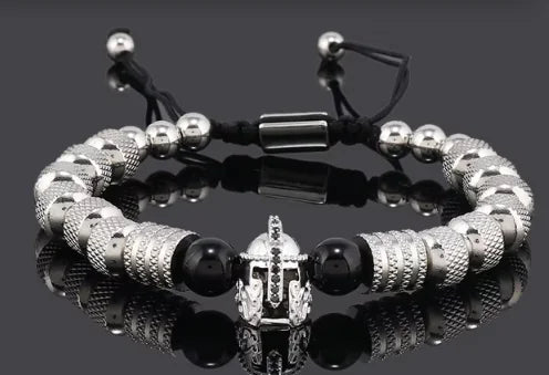 Load image into Gallery viewer, Knight Helmet Stainless Steel Men&#39;s Bracelet
