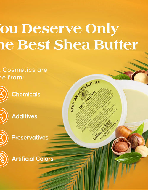 Load image into Gallery viewer, REAL African Shea Butter Pure Raw Unrefined From Ghana&quot;IVORY&quot; 8oz. CONTAINER 8 Ounce (Pack of 1)
