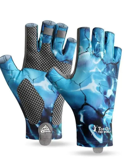 Load image into Gallery viewer, Ice Silk Sunscreen Palm Microfiber Non-slip Wear-resistant High Elastic Men&#39;s Gloves
