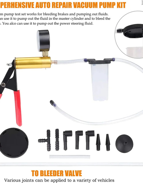 Load image into Gallery viewer, Hand Held Vacuum Pressure Pump Tester Set Brake Fluid Bleeder Bleeding Kit + Box
