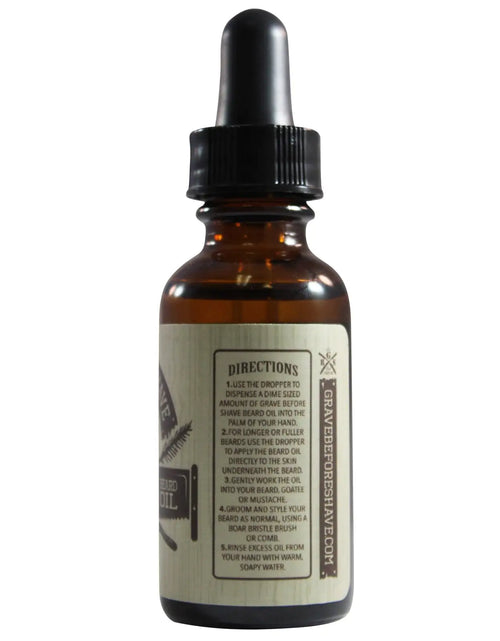 Load image into Gallery viewer, Grave Before Shave™ Pine/Cedar Wood Beard Oil Pine with Cedar Wood afternotes 1 Fl Oz (Pack of 1)
