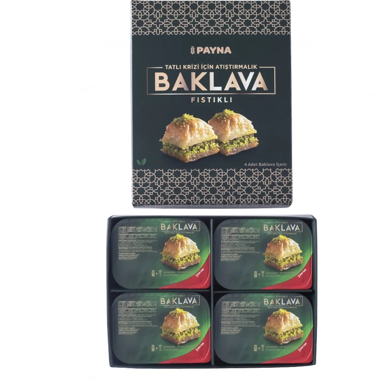 Payna Pistachio Baklava 4-pack box