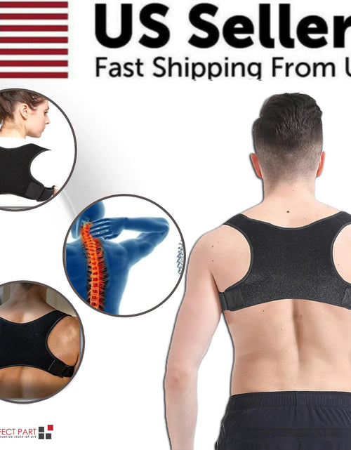 Load image into Gallery viewer, Adjustable Posture Corrector Back Shoulder Support Correct Brace Belt Men Women
