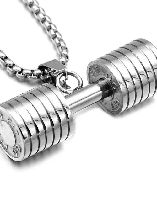 Load image into Gallery viewer, Barbell Dumbbell Gym Necklace Fitness Jewelry
