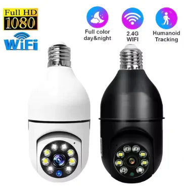 Load image into Gallery viewer, Bulb E27 Surveillance Camera Full Color Night Vision Automatic Human Tracking Zoom Indoor Security Monitor Wifi Mini IP Camera
